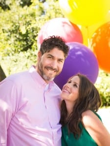 Pregnant Soleil Moon Frye and husband  Jason Golberg at her book release Party