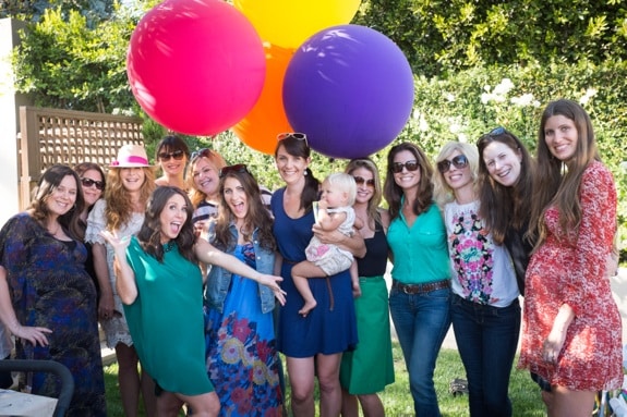 Pregnant Soleil Moon Frye with friends at her book release Party