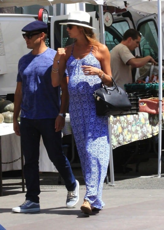 Pregnant Stacy Keibler & hubby Jared Pobre seen out in LA
