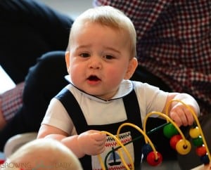 Prince George plays at New Zealand playgroup