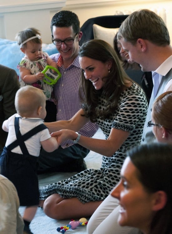 Prince George with Parents Kate & William at NZ playgroup