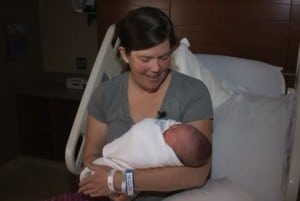 Rachel Kohnen with baby Hazel