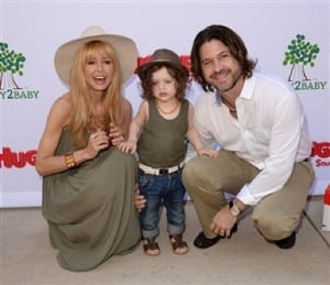Rachel Zoe and Roger Berman with their son Skyler at the Baby2Baby event in LA