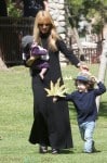 Rachel Zoe at the park with her sons Skyler & Kaius