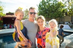 Rebecca Gayheart and Eric Dane with their daughters Billie and Georgia at Soleil Moon Frye's book release Party