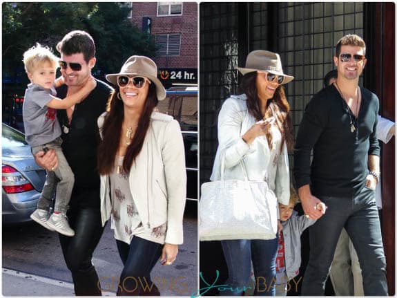 Robin Thicke and Paula Patton Step out with their son Julian in NYC