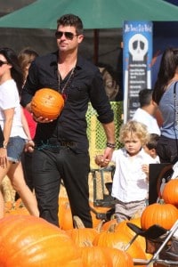 Robin Thicke and son Julian at Mr