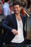 Robin Thicke performs during the NBC Toyota Concert Series on the 'Today' show at Rockefeller Center
