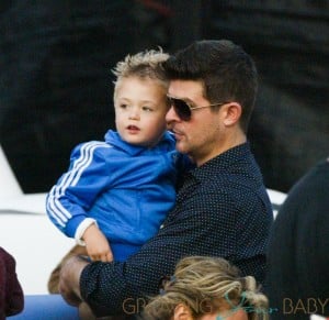 Robin Thicke and family enjoy a fun day at Mr
