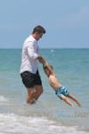 Robin Thicke and son Julian have a blast in South Beach in Miami