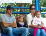 Roger and Mirka Federer with twins Charlene and Myla