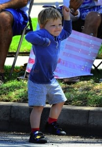 Sam Affleck at the 4th of July Parade in Pacific Palisades