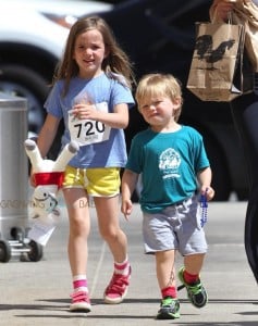 Samuel and Seraphina Affleck at the 2nd annual "Home Run For Kids" race