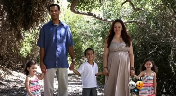 Sandra and Bolivar Vilchez with their kids