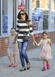 Sarah Jessica Parker does the school run with her twins Marion and Tabitha