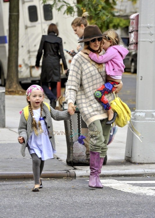 Sarah Jessica Parker out in NYC with daughter Tabitha and Marion Broderick