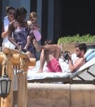 Scott Disick and Kourtney Kardashian with their kids Penelope and Mason in Cabo