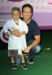 Scott Wolfe with son Jackson at Doc McStuffins event in LA