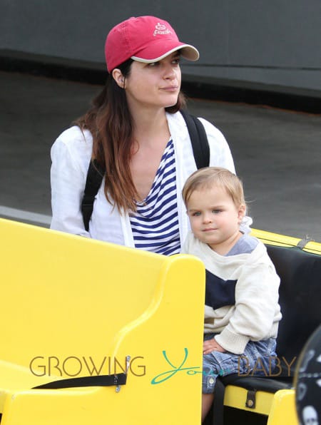 Selma Blair And Her Son At The Farmers Market