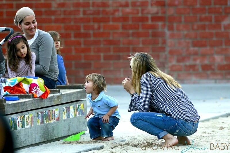 Selma Blair with her son Arthur at the park