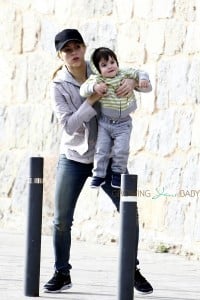Shakira and son Milan in Barcelona