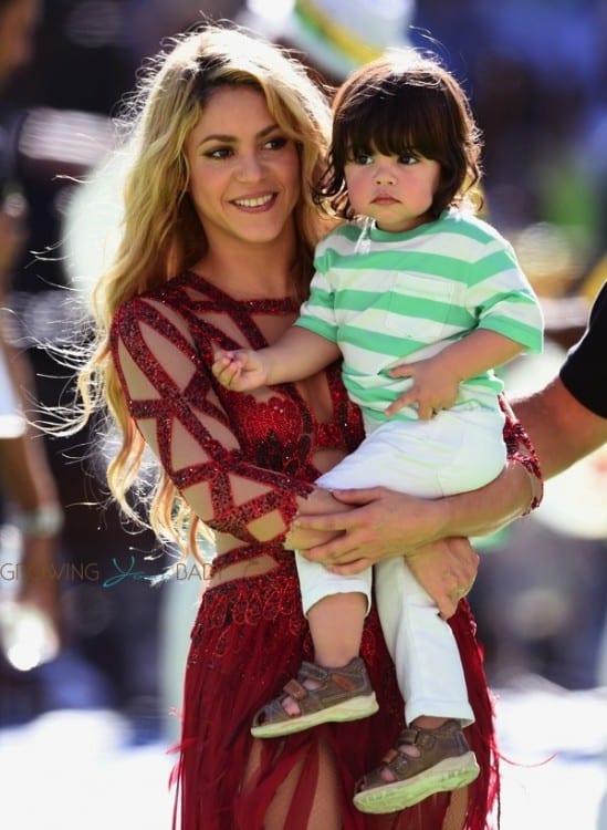 Shakira at FIFA 2014 World Cup Finale with son MIlan