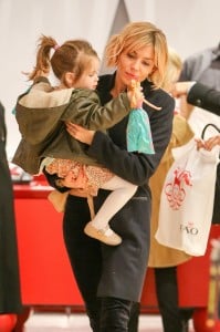 Sienna Miller takes her daughter Marlowe for a day of fun at FAO Schwarz in New York City