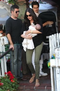 Simon Cowell & Lauren Silverman have lunch with little Eric at The Ivy in LA