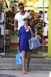 Simon Cowell & a very pregnant Lauren Silverman shop in Saint Barts