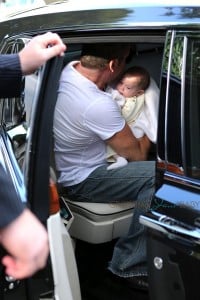 Simon Cowell and Baby Eric do lunch at The Ivy