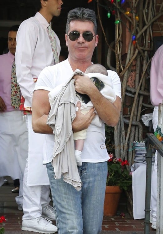 Simon Cowell and Baby Eric do lunch at The Ivy