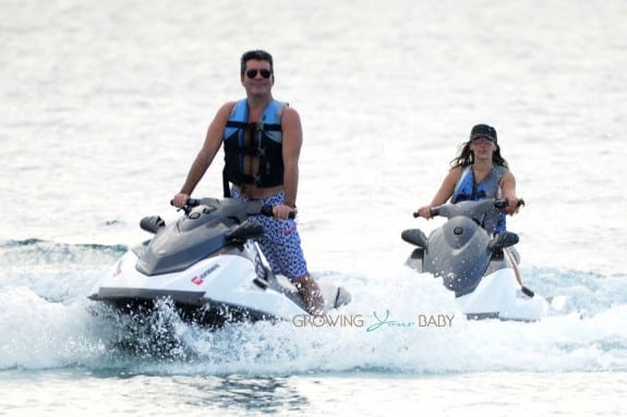 Simon Cowell and Lauren Silverman on Vacation in Barbados