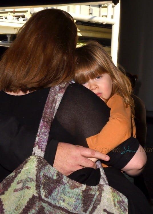 Singer Adele &her son Angelo Konecki arriving on a flight at LAX