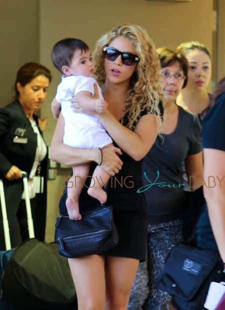 Shakira Arrives At LAX With Her Son, Milan Pique