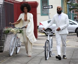 Solange Knowles and Alan Ferguson bike their Wedding