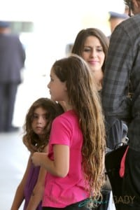 Soleil Moon Frye gets ready for a trip with her daughters at LAX