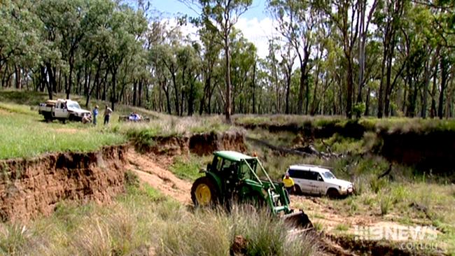 Steven Van Lonkhuyzen's vehicle stuck in the bush