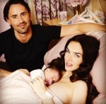 Tamara Ecclestone with newborn daughter Sophia and husband Jay