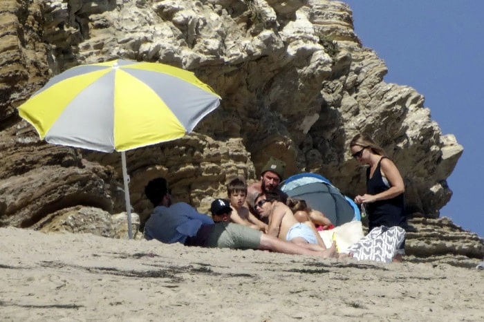 The Beckhams at the beach on Memorial Day