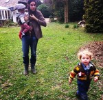 Thomas Cohen with sons Astala and Phaedra Geldof-Cohen