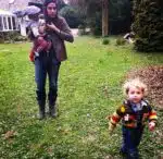 Thomas Cohen with sons Astala and Phaedra Geldof-Cohen