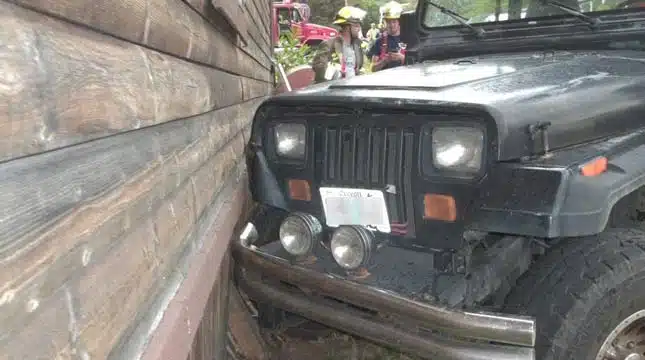 Three-year-old crashes Jeep into Oregon home