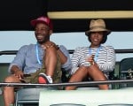 Tim Witherspoon and Kelly Rowland at US Open