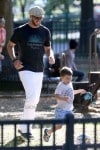 Tom Brady at the park with his son Benjamin