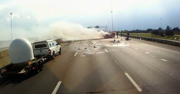 Truck driver saves woman & child in highway accident