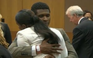 Usher Raymond and ex-wife Tameka Foster in court