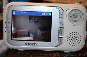 VTech Safe & Sound Monitor screen
