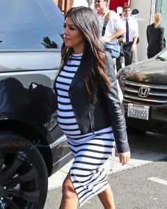 Very Pregnant Kourtney Kardashian out for lunch in LA