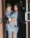 Very Pregnant Kourtney Kardashian out for lunch in LA with daughter Penelope
