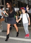 Victoria Beckham with son Cruz at LAX